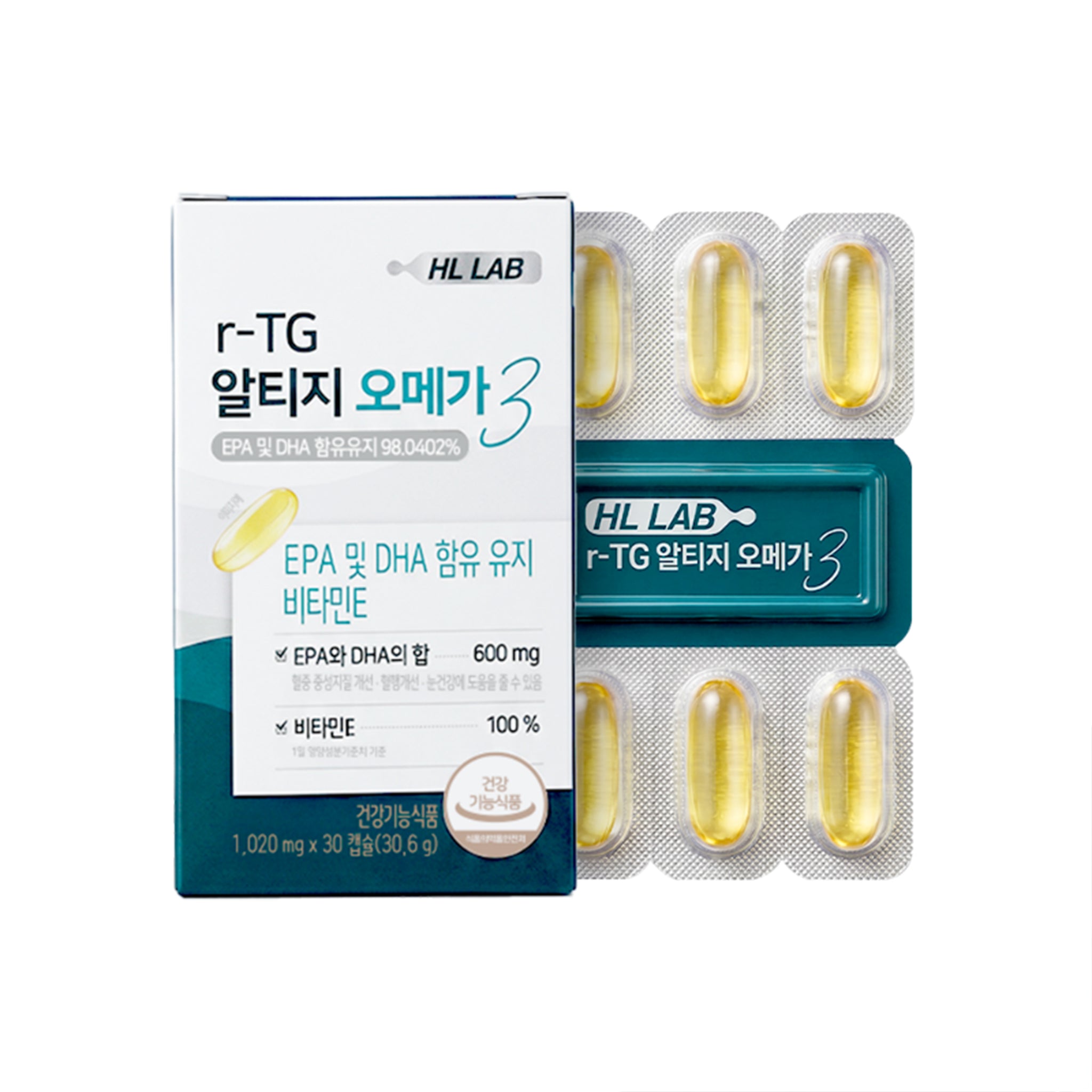 에이치엘랩 초임계 rTG 알티지 오메가3 1박스 (1개월분)