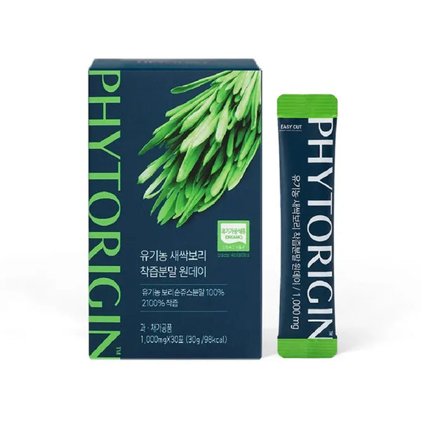 Phytorigin Organic Barley Sprout Juice Powder One Day 30 Sachets 1 Box